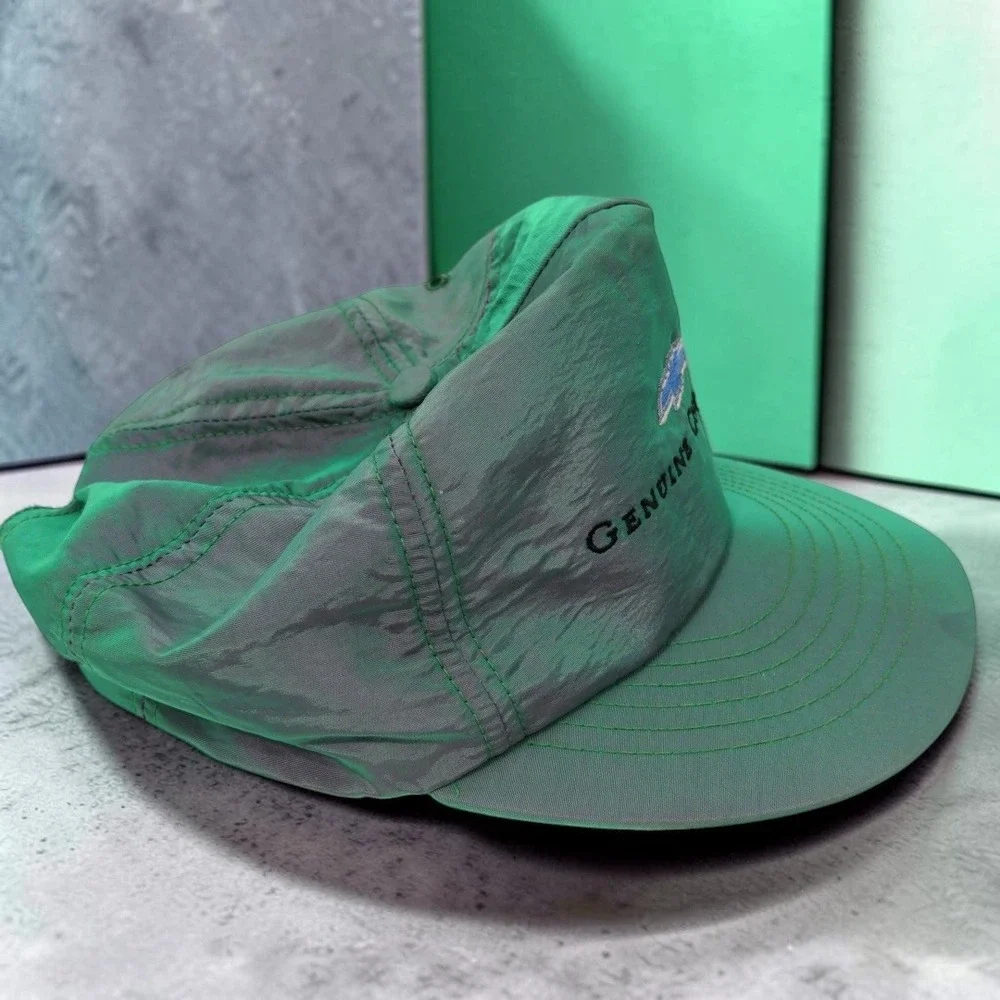 VTG Chevrolet Hat Iridescent Green Snapback Cap America Gen Chevy 90s Trucker